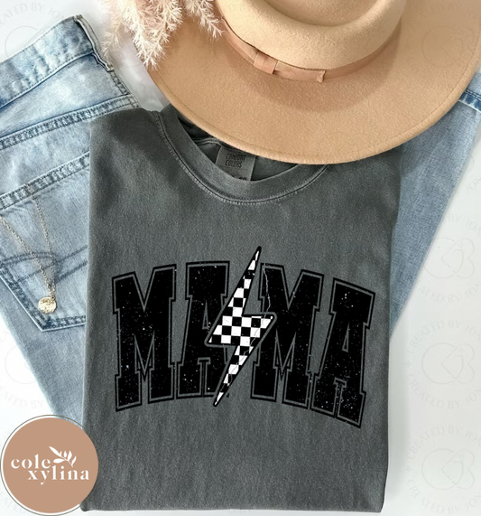 RETRO MAMA CHECKERED BOLT - SHIRT