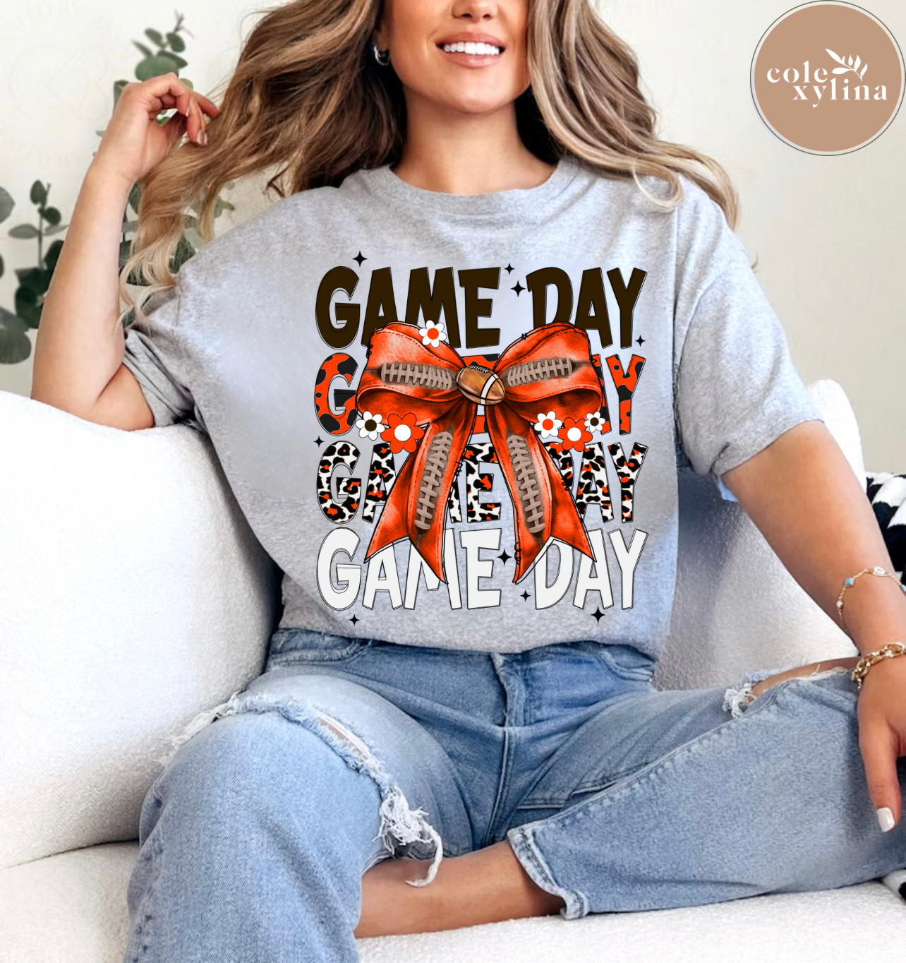 CLEVELAND GAME DAY BOW - DTF TRANSFER