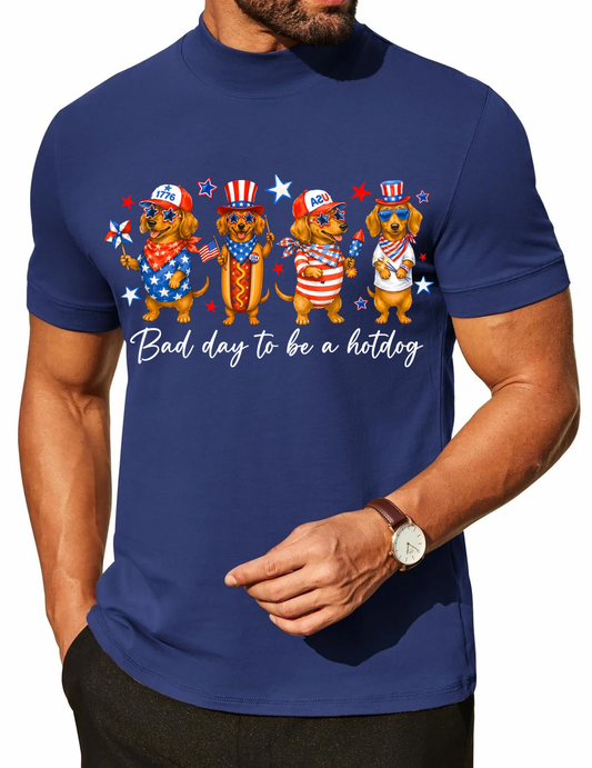 BAD DAY TO BE A HOTDOG WHITE - DTF TRANSFER