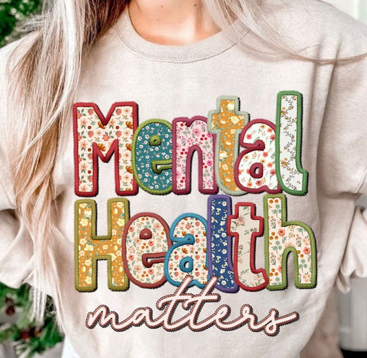 DTF TRANSFER - MENTAL HEALTH MATTERS STITCH