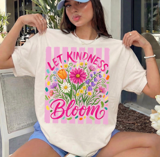 LET KINDNESS BLOOM STRIPES (2 OPTIONS) - DTF TRANSFER