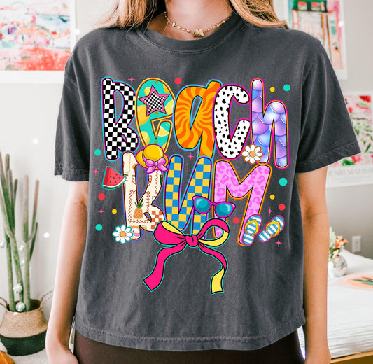 COLORFUL FUN BEACH BUM - DTF TRANSFER