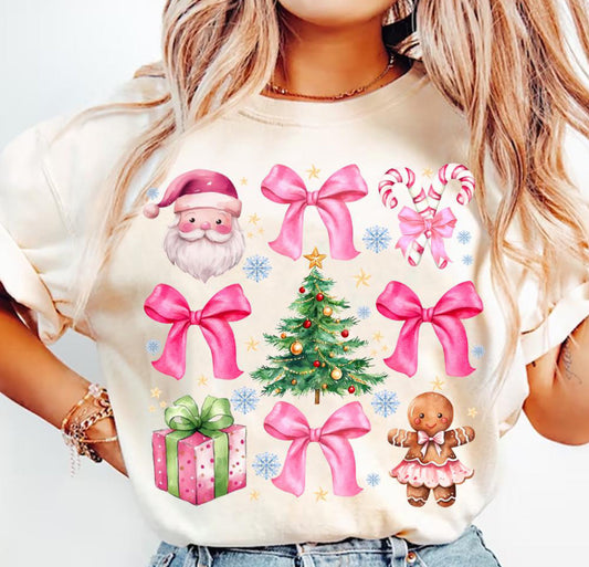 PINK COQUETTE CHRISTMAS - DTF TRANSFER