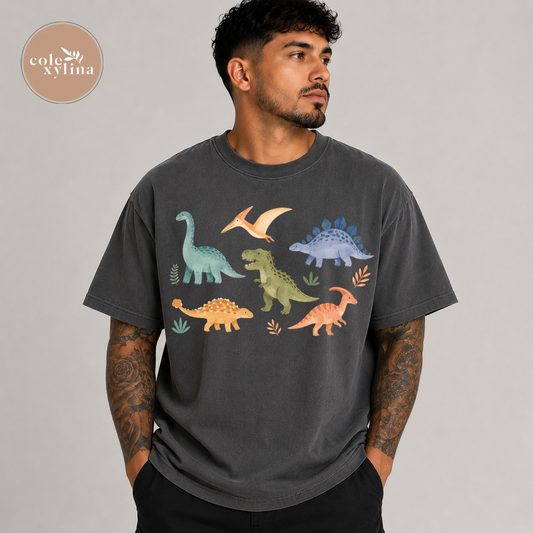 WATERCOLOR DINOS - DTF TRANSFER