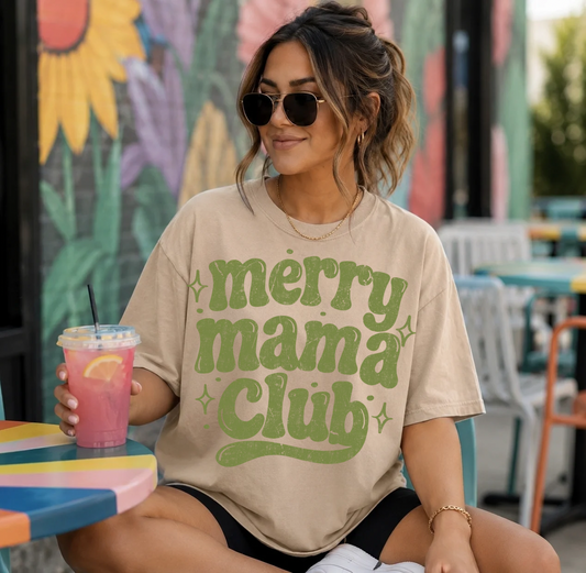 GRUNGE MERRY MAMA GREEN - DTF TRANSFER