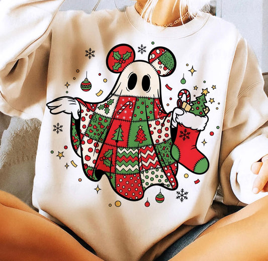 BOY MOUSE CHRISTMAS GHOST - DTF TRANSFER