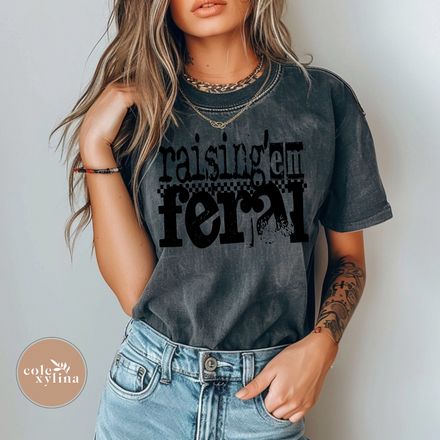 RAISING EM FERAL (3 COLOR OPTIONS) - DTF TRANSFER