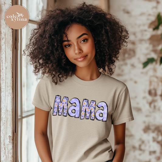 PURPLE FLORAL MAMA - DTF TRANSFER
