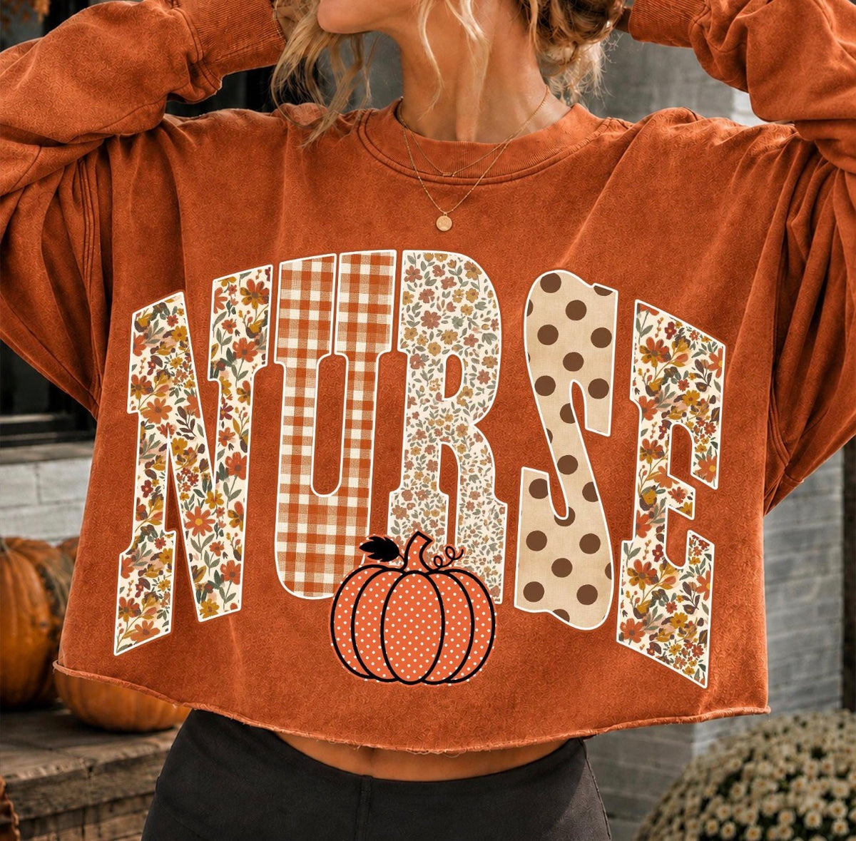 PUMPKIN FALL NURSE - DTF TRANSFER