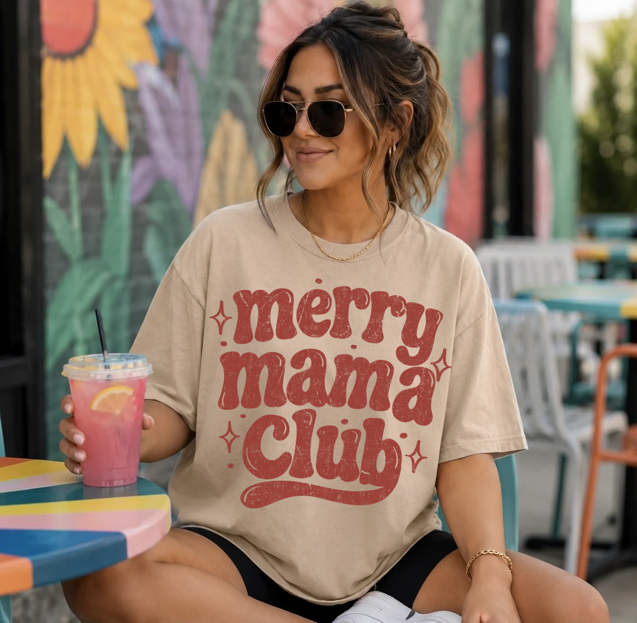 GRUNGE MERRY MAMA BRICK - DTF TRANSFER