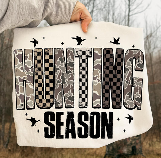 RETRO CAMO HUNTING SEASON - DTF TRANSFER