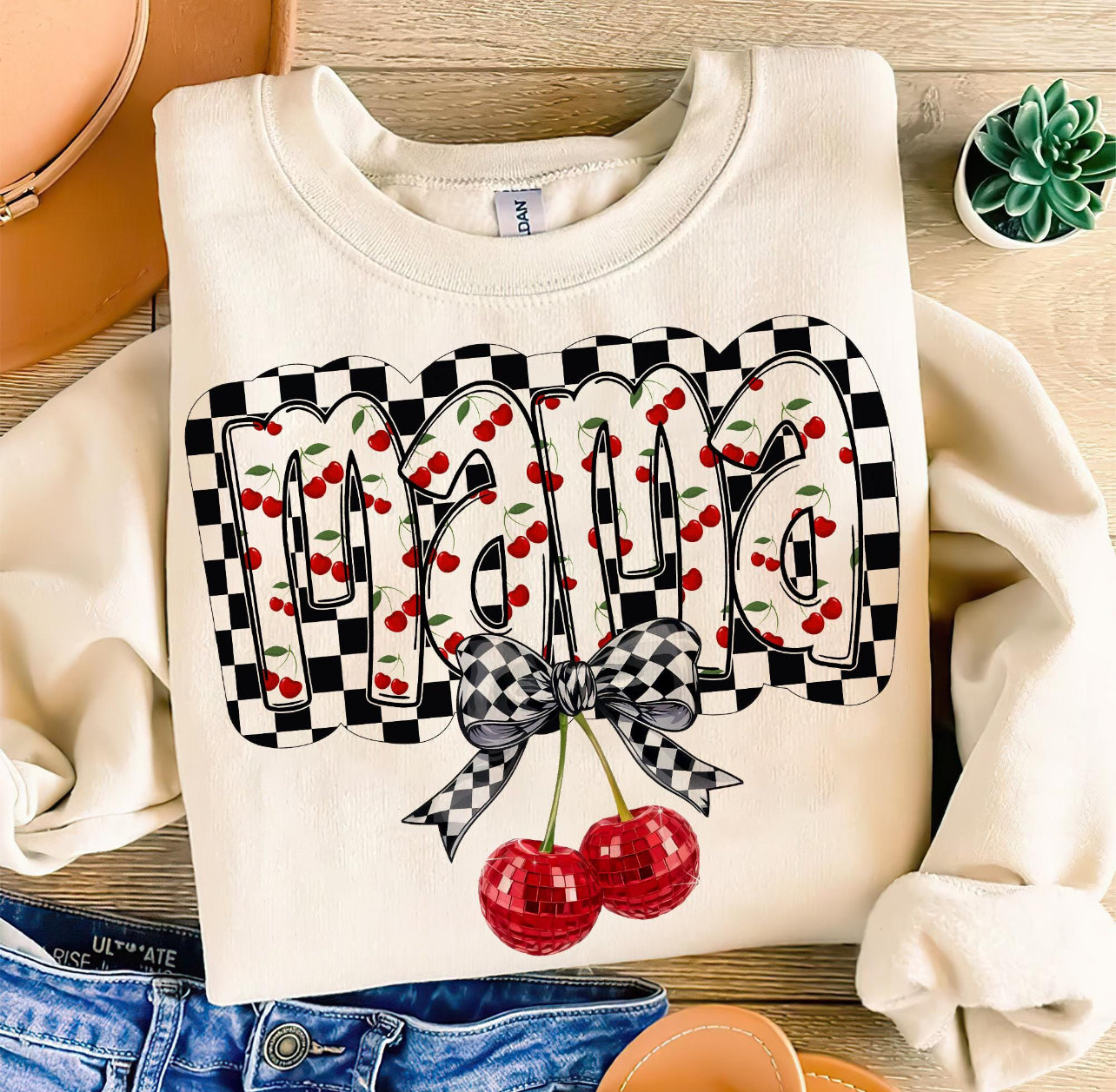 CHERRY BOW COQUETTE MAMA - DTF TRANSFER