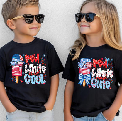 RED WHITE AND CUTE - DTF TRANSFER