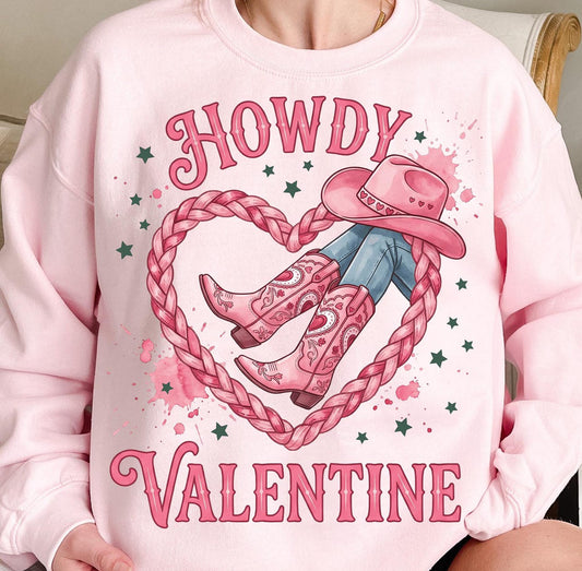 COWGIRL HOWDY VALENTINE - DTF TRANSFER