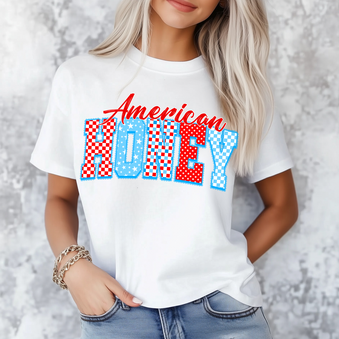 AMERICAN HONEY LACE TRIM - DTF TRANSFER