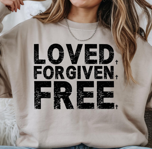 LOVED FORGIVEN FREE - DTF TRANSFER