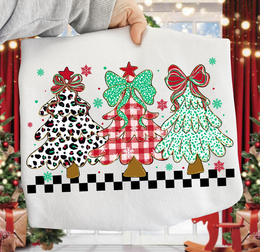 CHECKERED CHRISTMAS TREES - DTF TRANSFER