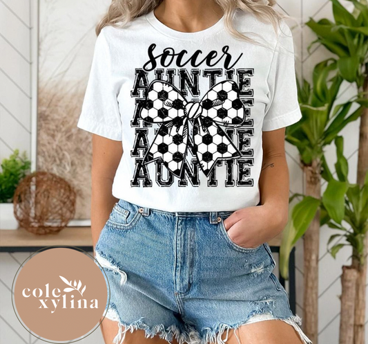 SOCCER AUNTIE COQUETTE - DTF TRANSFER