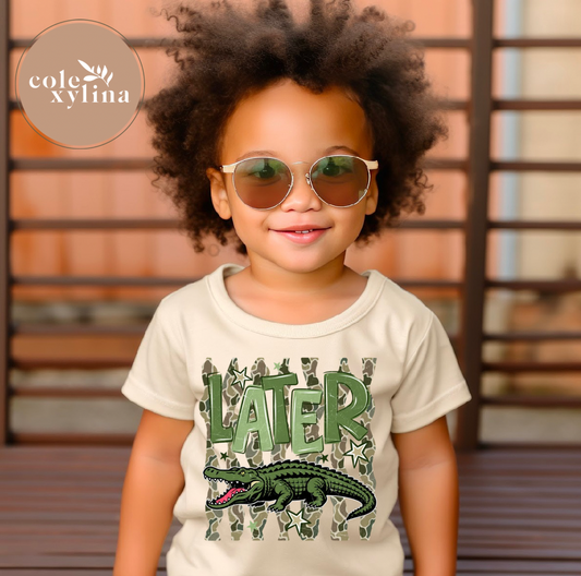 GREEN LATER ALLIGATOR (2 PIECES SOLD SEPARATELY) - DTF TRANSFER