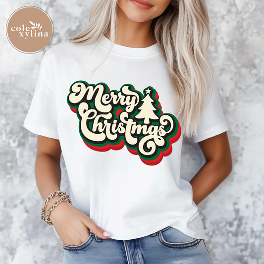 RETRO MERRY CHRISTMAS (2 OPTIONS) - DTF TRANSFER