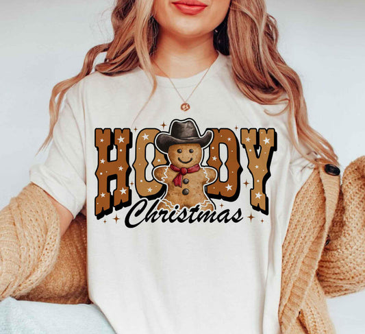HOWDY CHRISTMAS GINGERBREAD - DTF TRANSFER