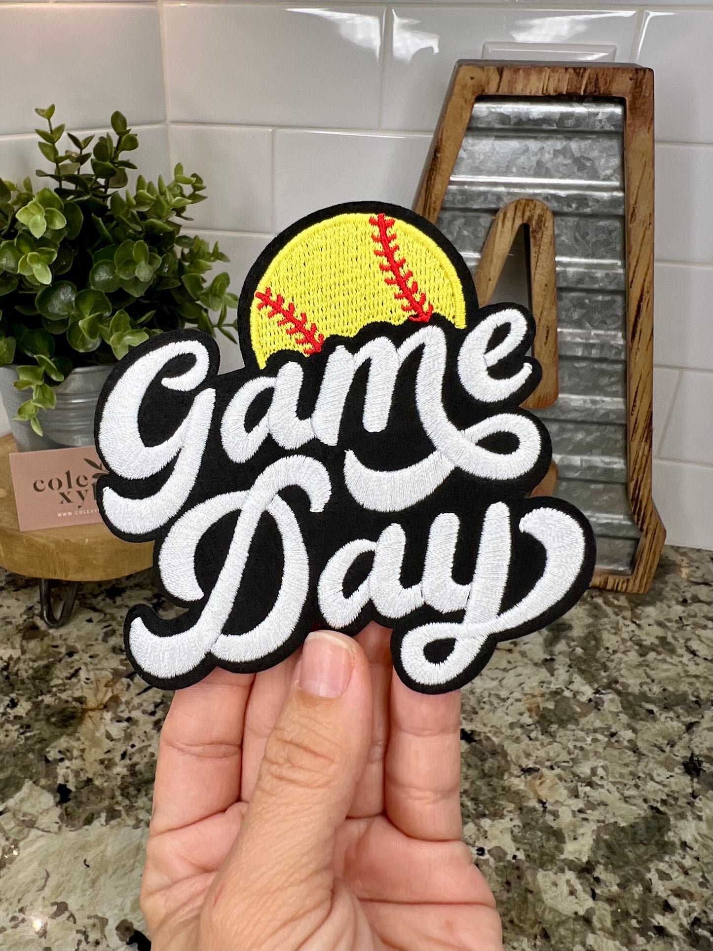 SOFTBALL GAME DAY - MINI CHENILLE PATCH