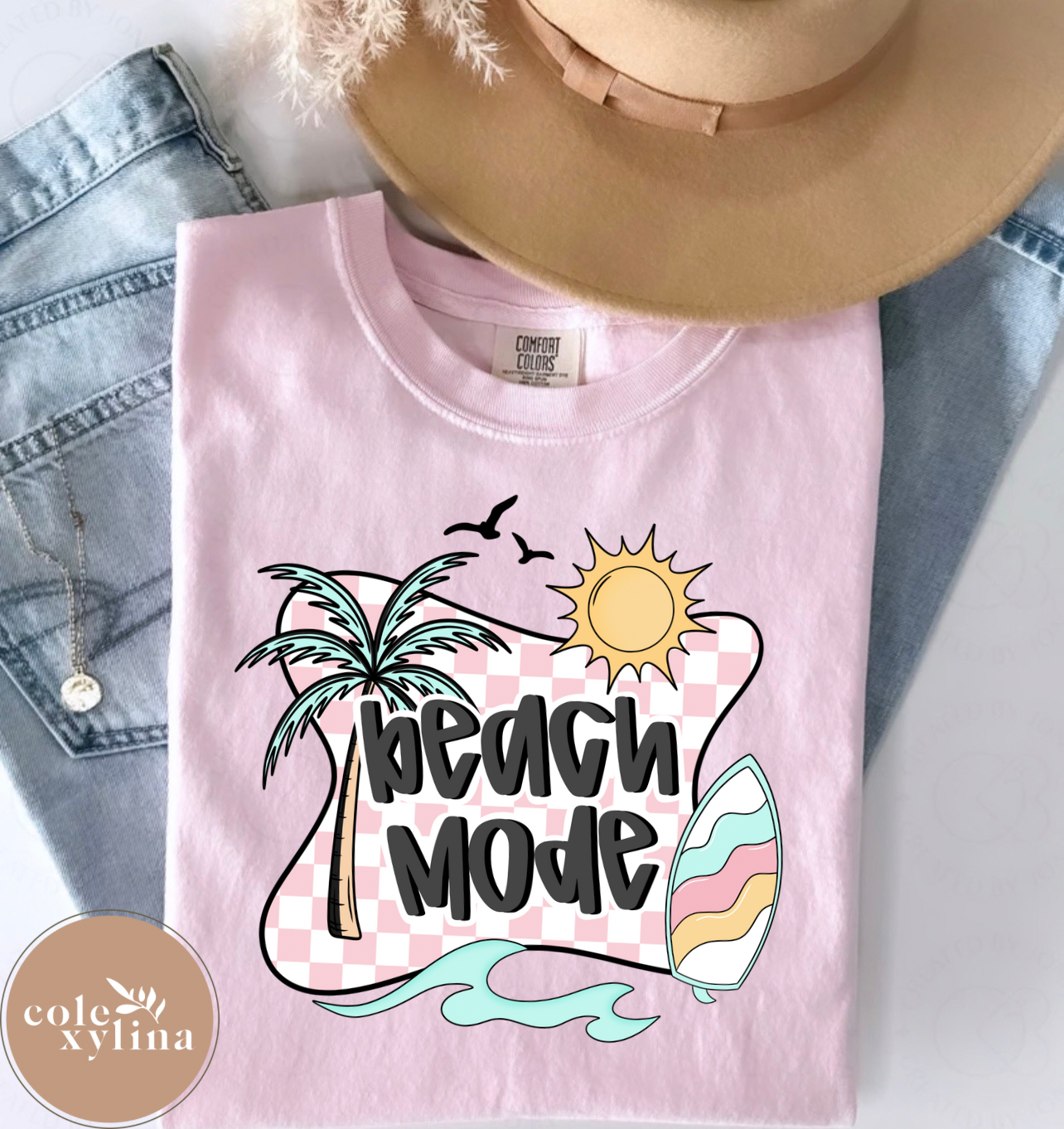 PINK BEACH MODE - DTF TRANSFER