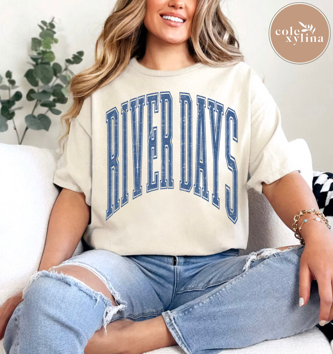RIVER DAYS BLUE - DTF TRANSFER