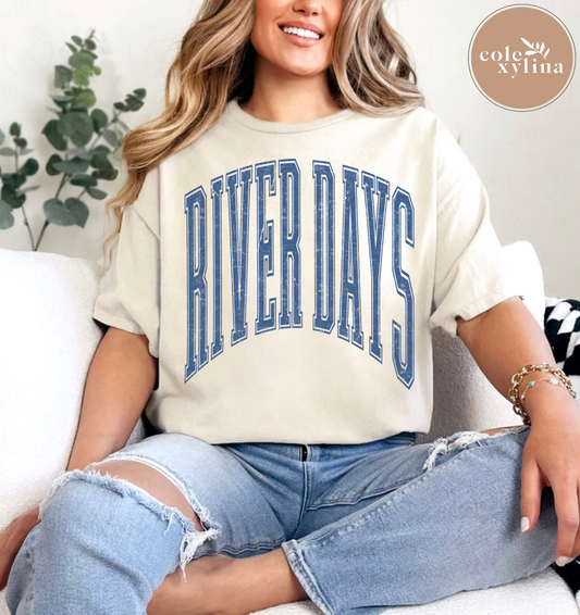 RIVER DAYS BLUE - DTF TRANSFER