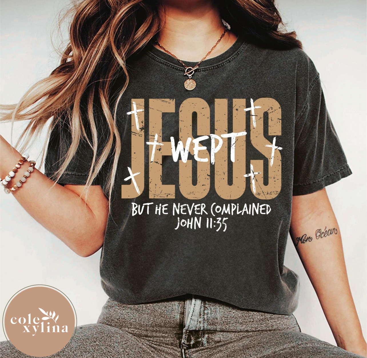 JESUS WEPT BUT HE NEVER COMPLAINED (2 OPTIONS) - DTF TRANSFER