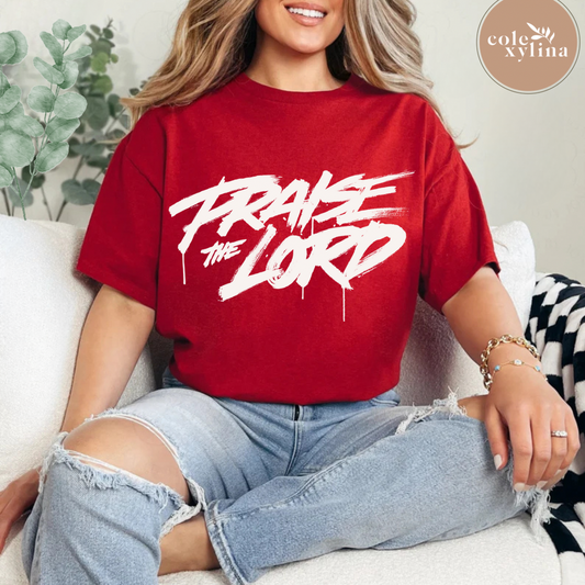 PRAISE THE LORD WHITE (2 OPTIONS) - DTF TRANSFER