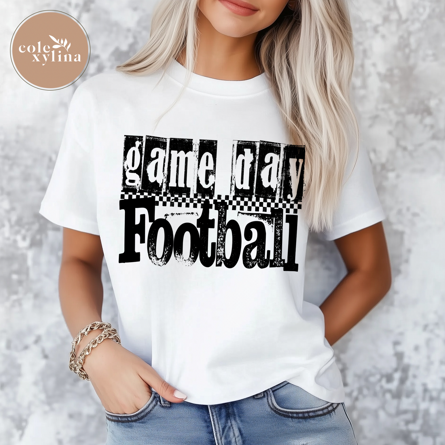 GRUNGE GAME DAY FOOTBALL (3 OPTIONS) - DTF TRANSFER