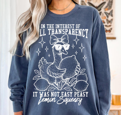 IN THE INTEREST OF FULL TRANSPARENCY (3 COLOR OPTIONS) - DTF TRANSFER