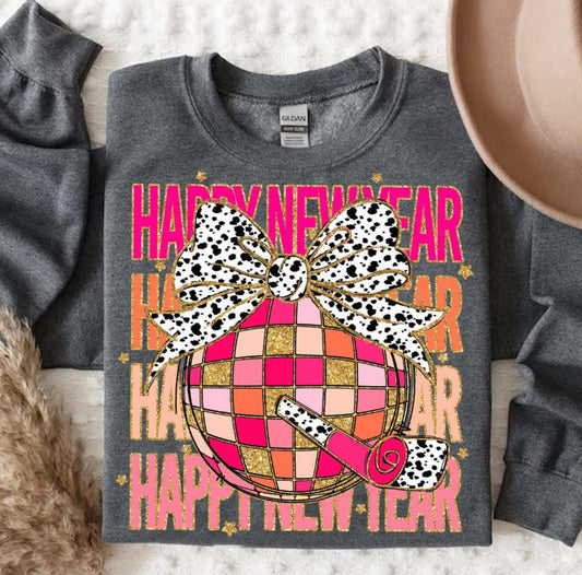 SPECKLED COQUETTE HAPPY NEW YEAR - DTF TRANSFER