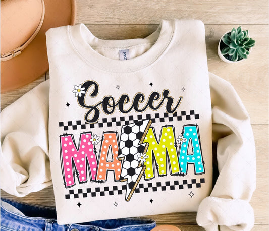 RETRO DAISY SOCCER MAMA - DTF TRANSFER