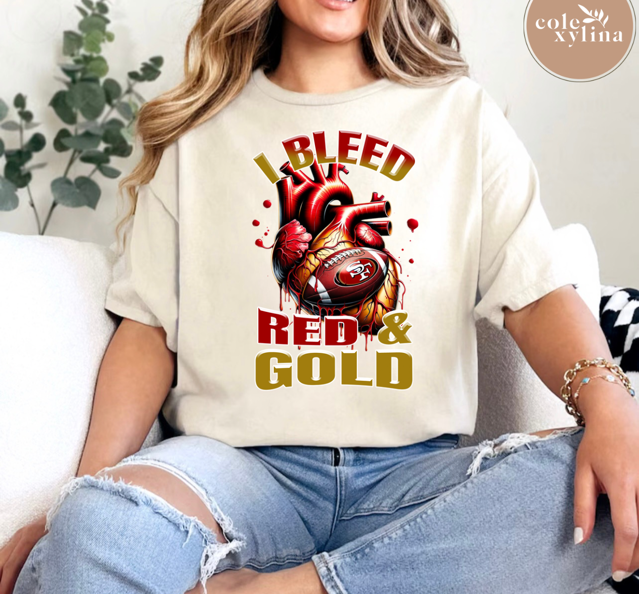 SHIRT - I BLEED RED & GOLD