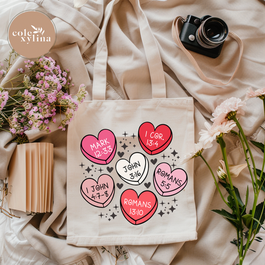 CHRISTIAN VALENTINE HEARTS - TOTE