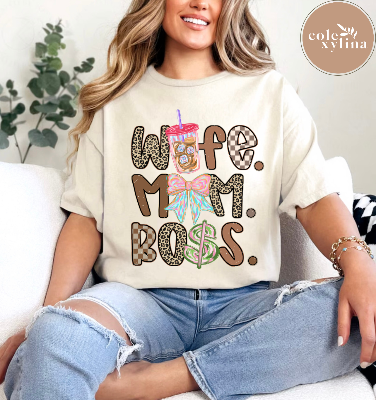 WIFE. MOM. BOSS. - DTF TRANSFER