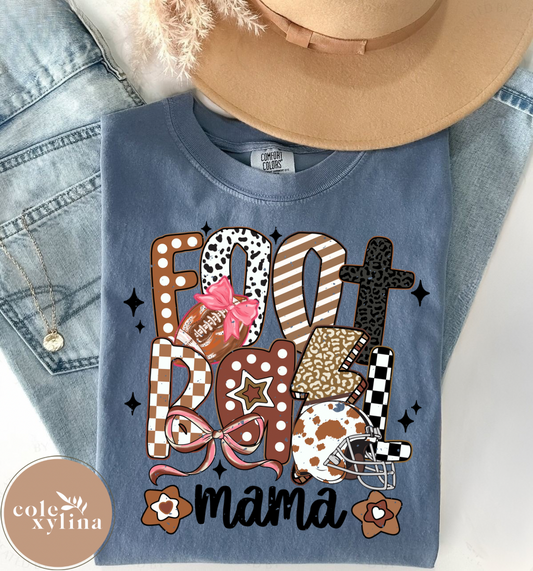 CUTESY FOOTBALL MAMA - DTF TRANSFER