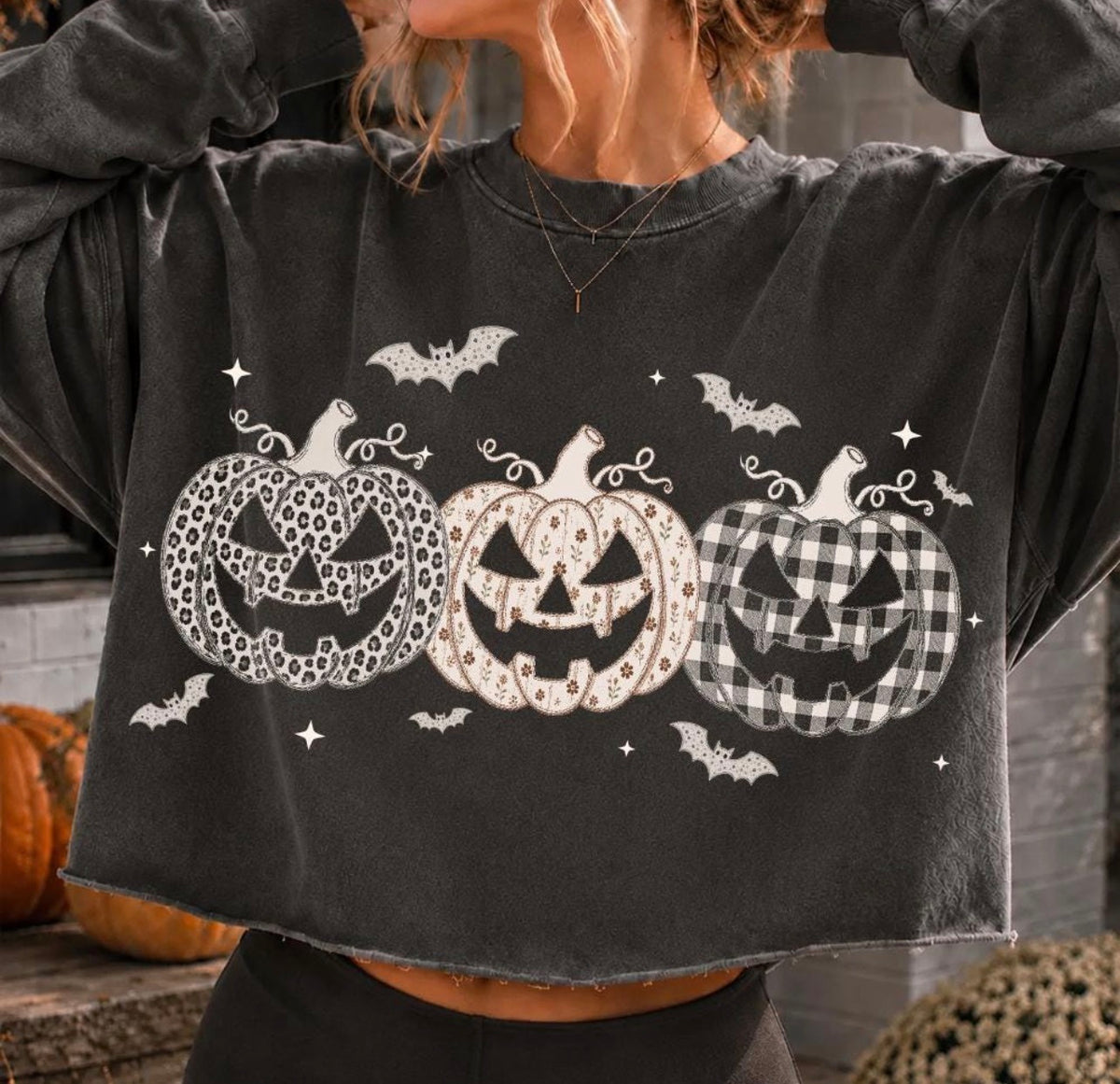 HALF TONE PUMPKINS - DTF TRANSFER