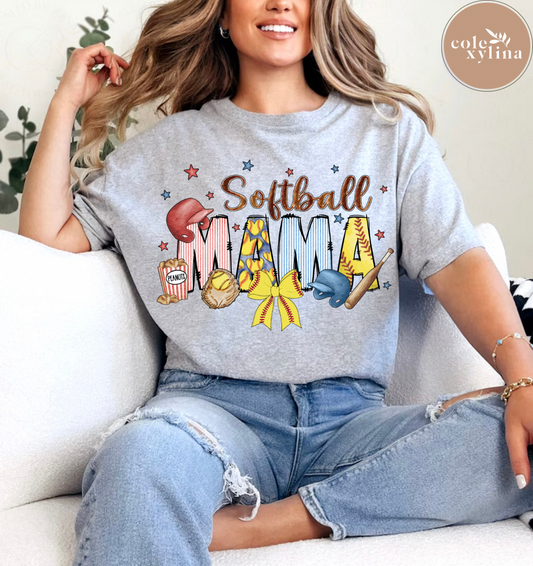 SOFTBALL MAMA THINGS - DTF TRANSFER