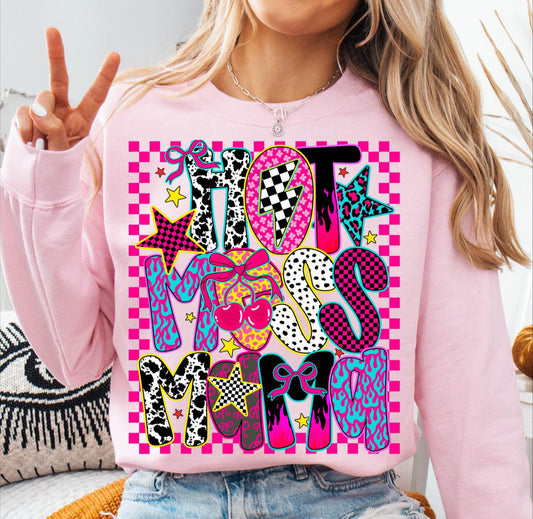 PINK HOT MESS MAMA - DTF TRANSFER
