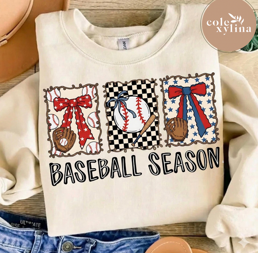 FRAMED BASEBALL SEASON - DTF TRANSFER