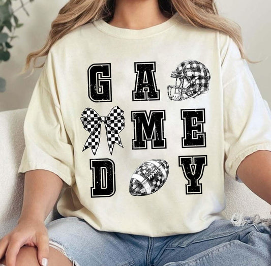 DTF TRANSFER - RETRO GAME DAY (WHITE OR BLACK)