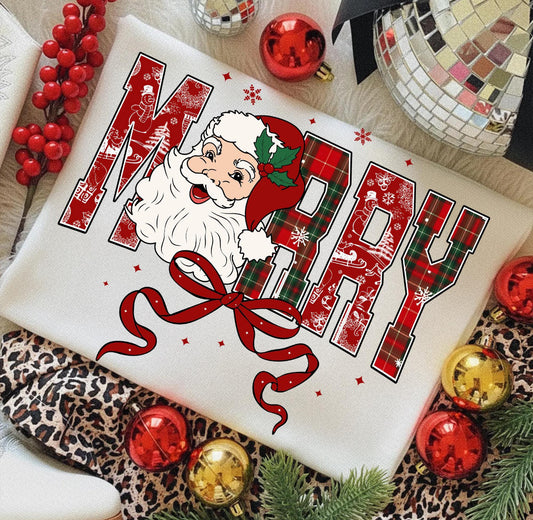 SANTA MERRY CHRISTMAS - DTF TRANSFER