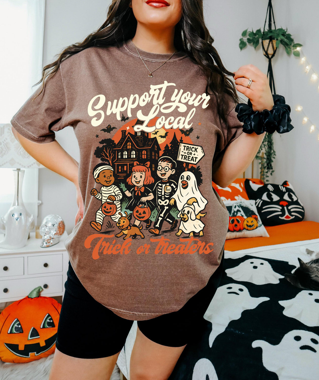 SUPPORT YOUR LOCAL TRICK OR TREATERS (2 OPTIONS) - DTF TRANSFER