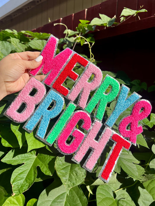 MERRY & BRIGHT - CHENILLE PATCH