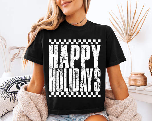 GRUNGE HAPPY HOLIDAYS - DTF TRANSFER