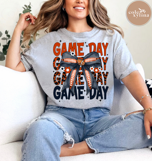 CINCINNATI GAME DAY BOW - DTF TRANSFER