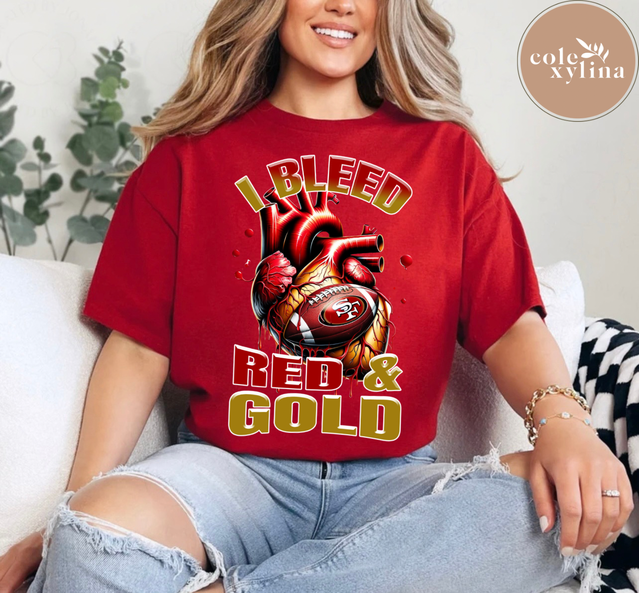 SHIRT - I BLEED RED & GOLD